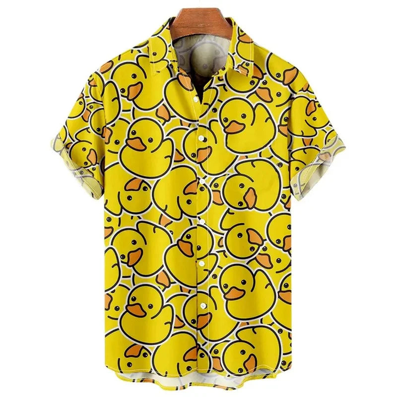 New 3D duck print shirts for men and kids