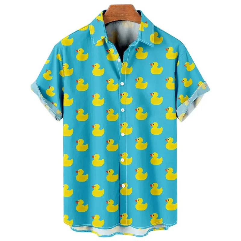 New 3D duck print shirts for men and kids