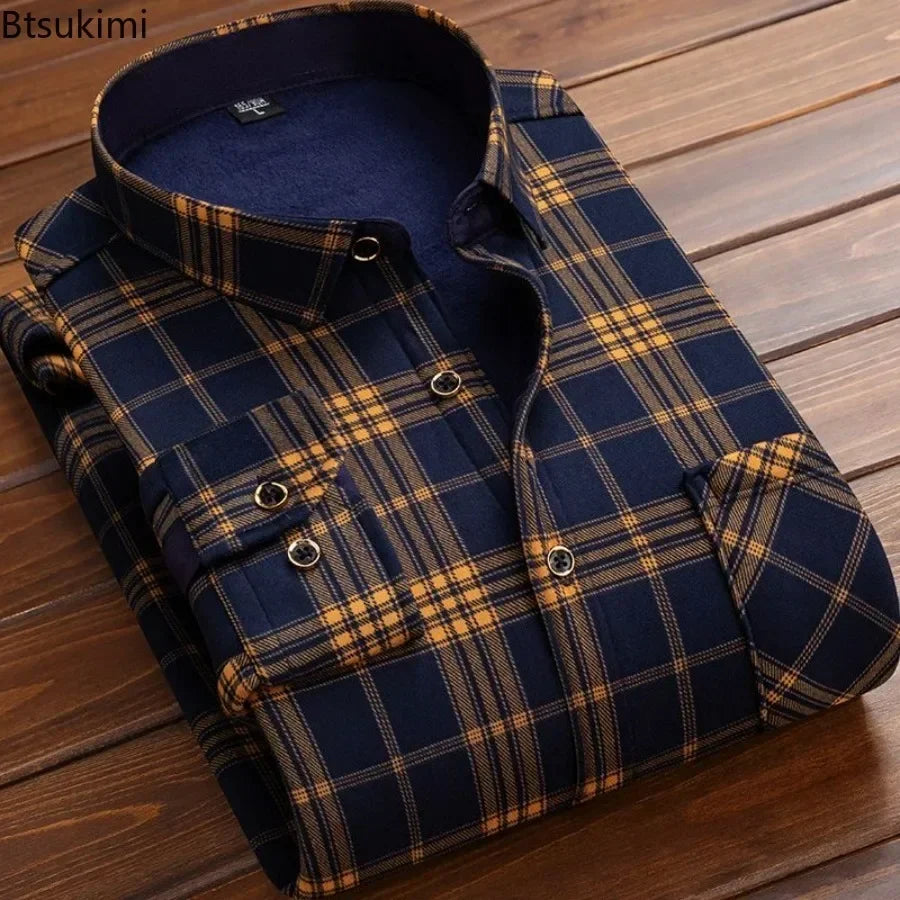 Men's plaid shirt dress shirts