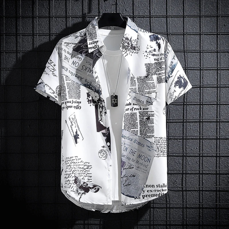 Men's Short Sleeve Printed Shirt