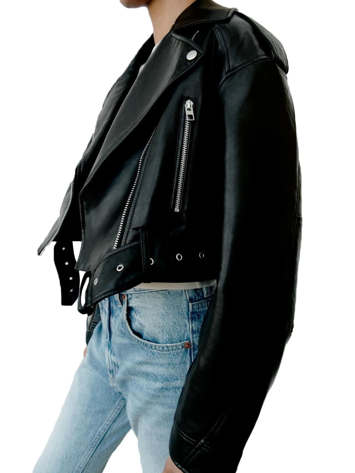 Women's faux leather jacket