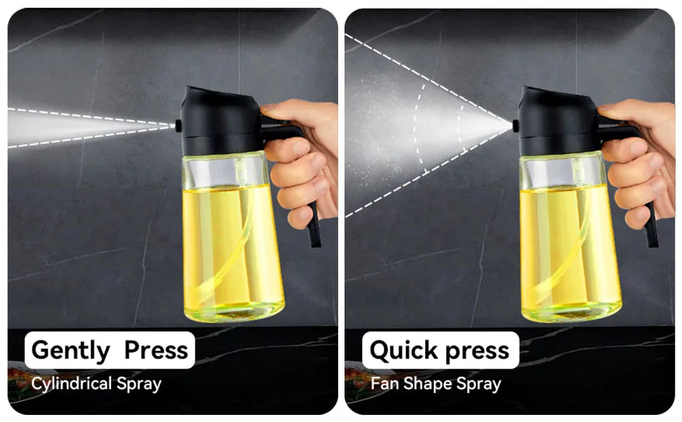 2 in 1 Olive Oil Dispenser Bottle 500ml Oil Sprayer