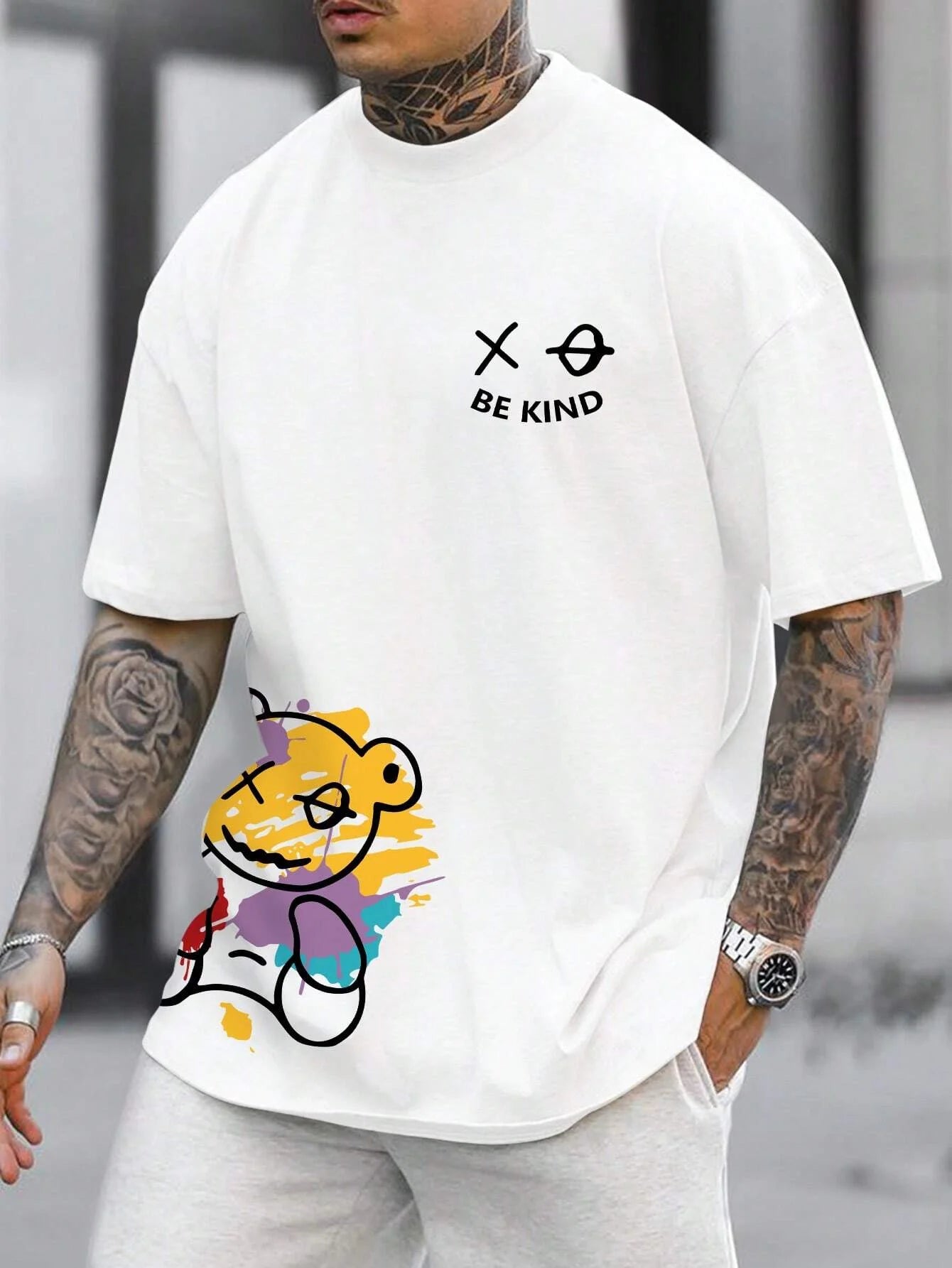 Men's T-shirt  100% pure cotton, casual comfortable