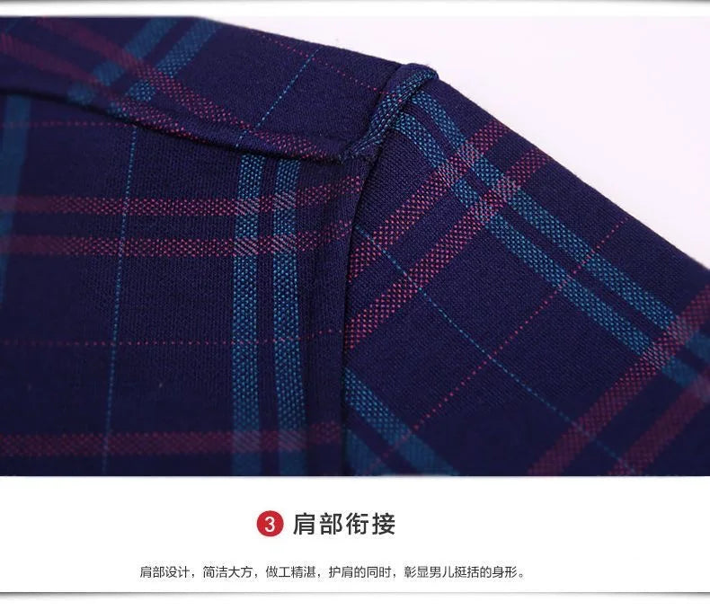 Men's plaid shirt dress shirts