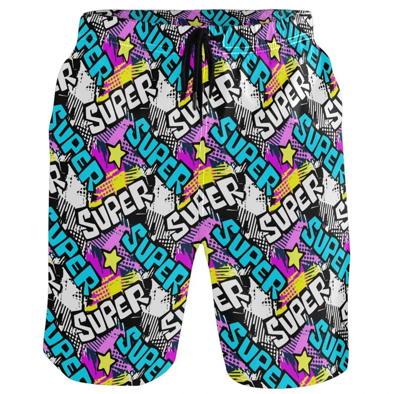 Men's Printed Beach Shorts