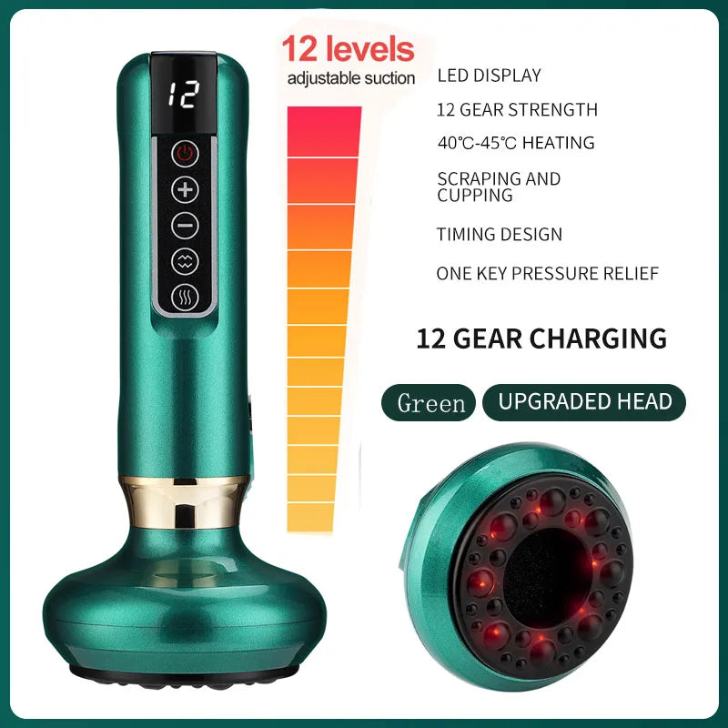 Electric massager with vacuum suction cup