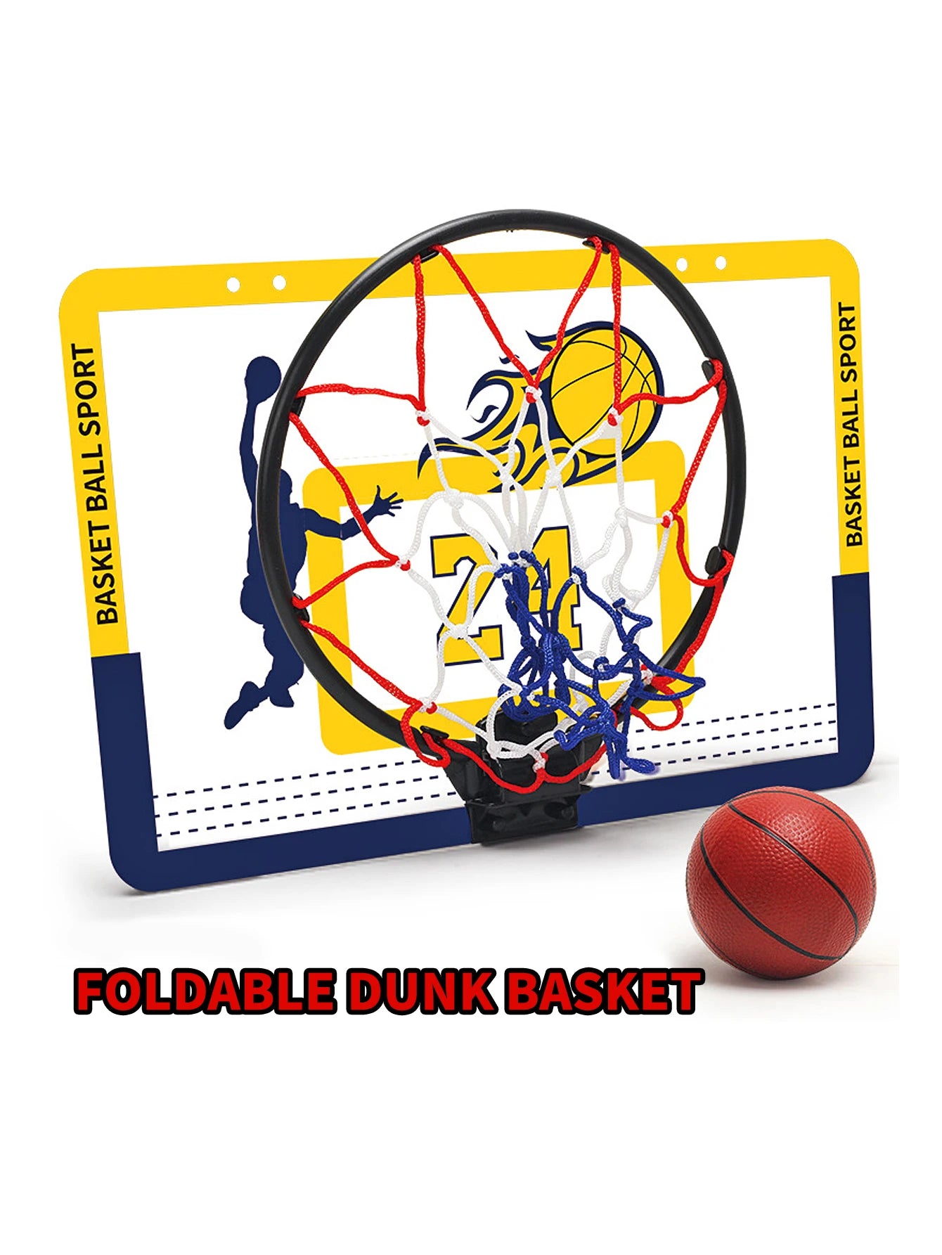 Basketball stand with basket and ball