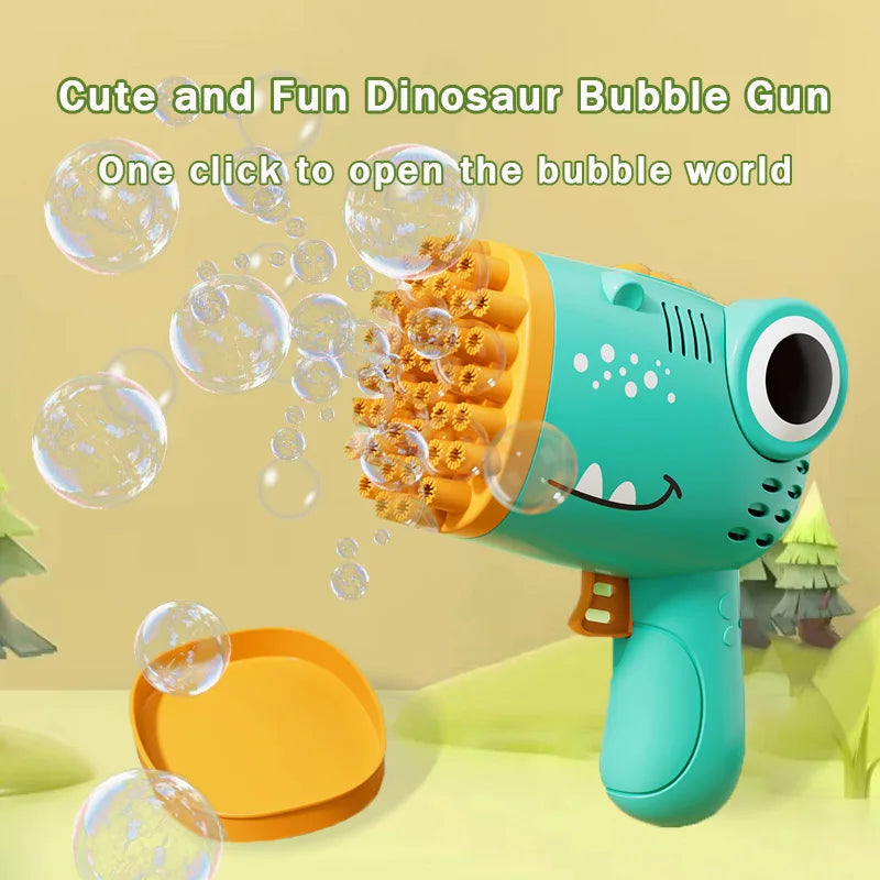 Dinosaur portable soap bubble gun with 40 holes
