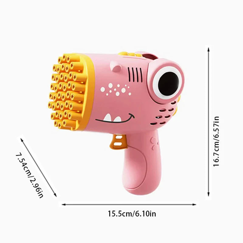 Dinosaur portable soap bubble gun with 40 holes