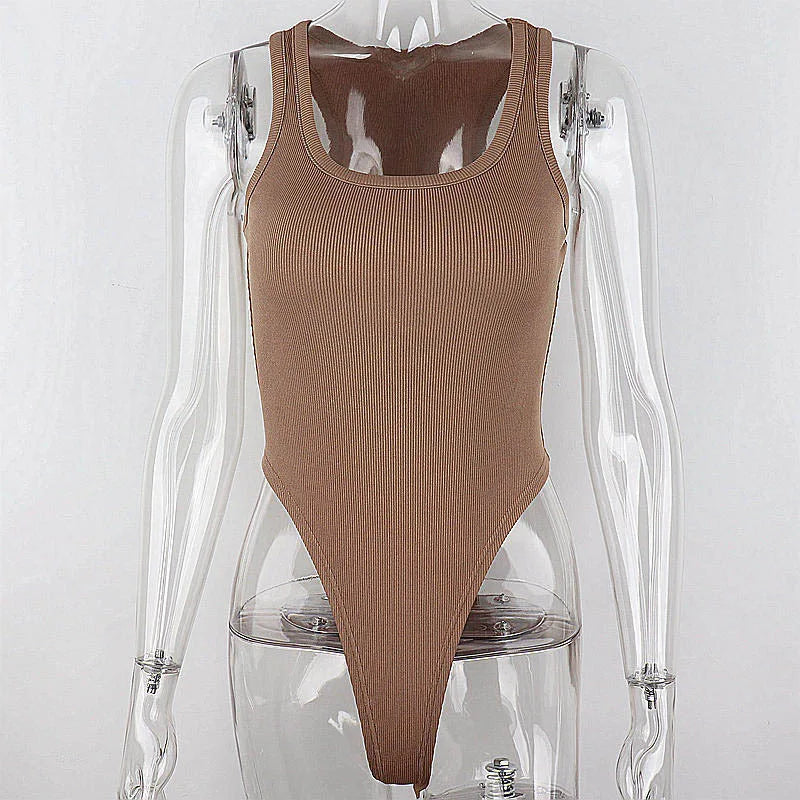 Sleeveless knitted bodysuit