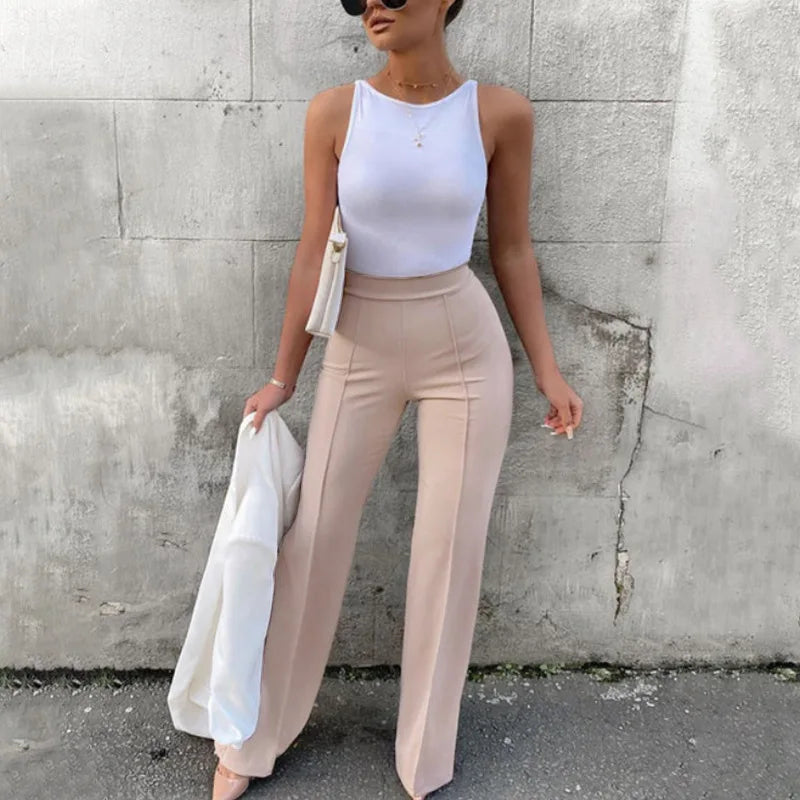 Women's slim bell-bottom pants