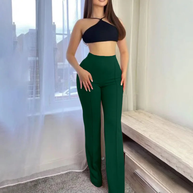 Women's slim bell-bottom pants