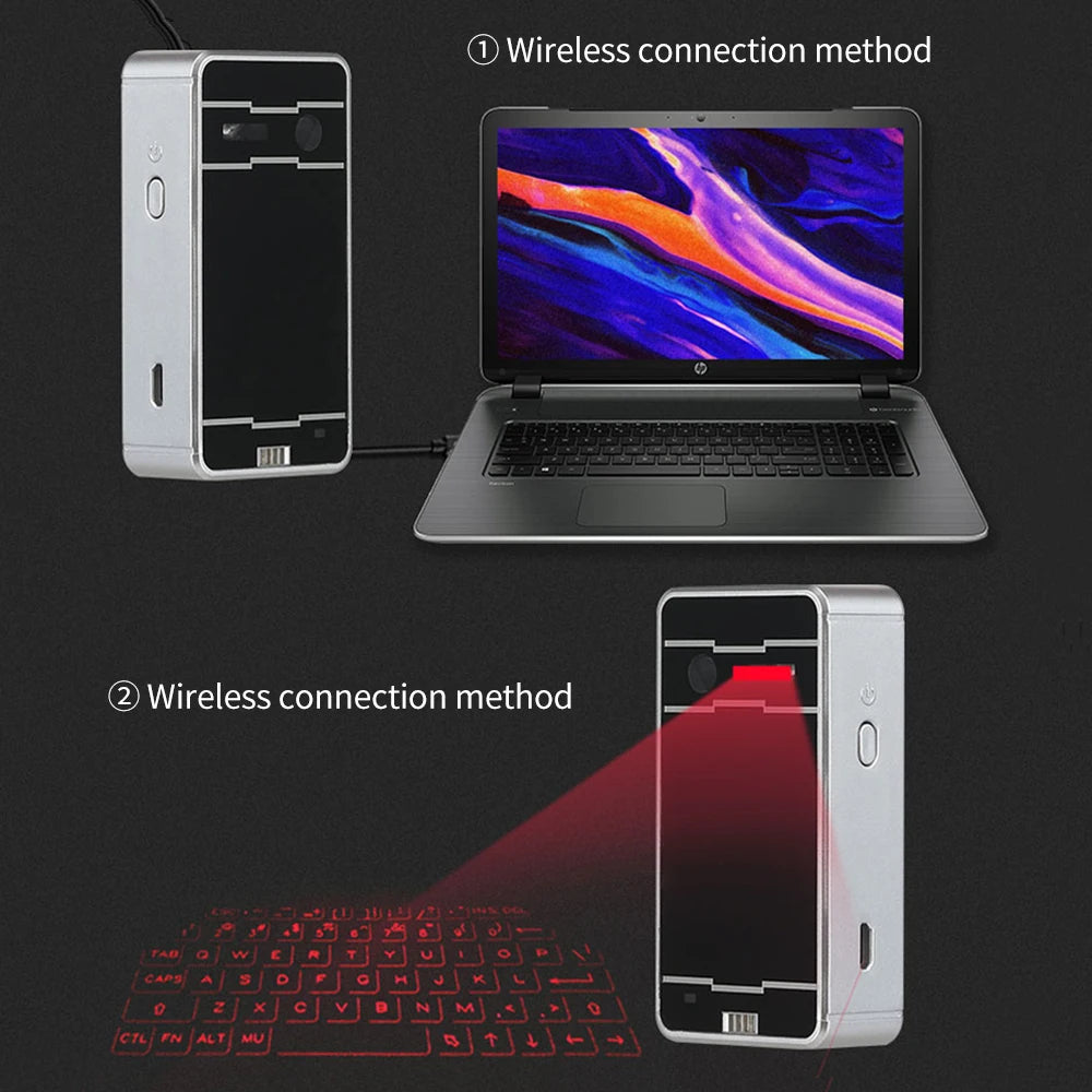 Portable Wireless Virtual Mini Touch Laser Keyboard with Projection
