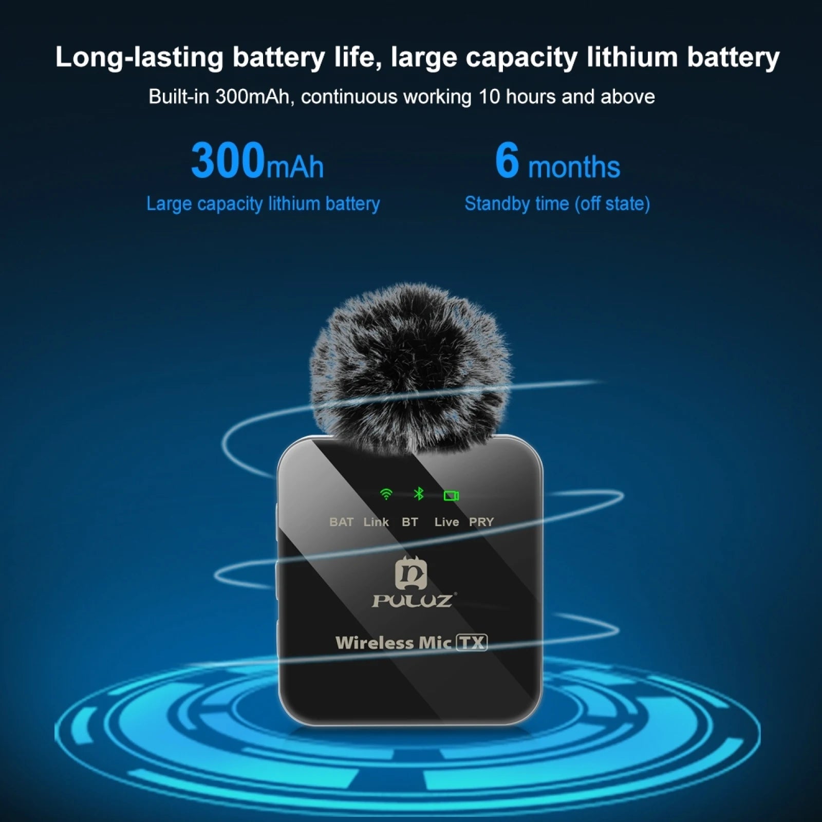 PULUZ Wireless Lavalier Microphone