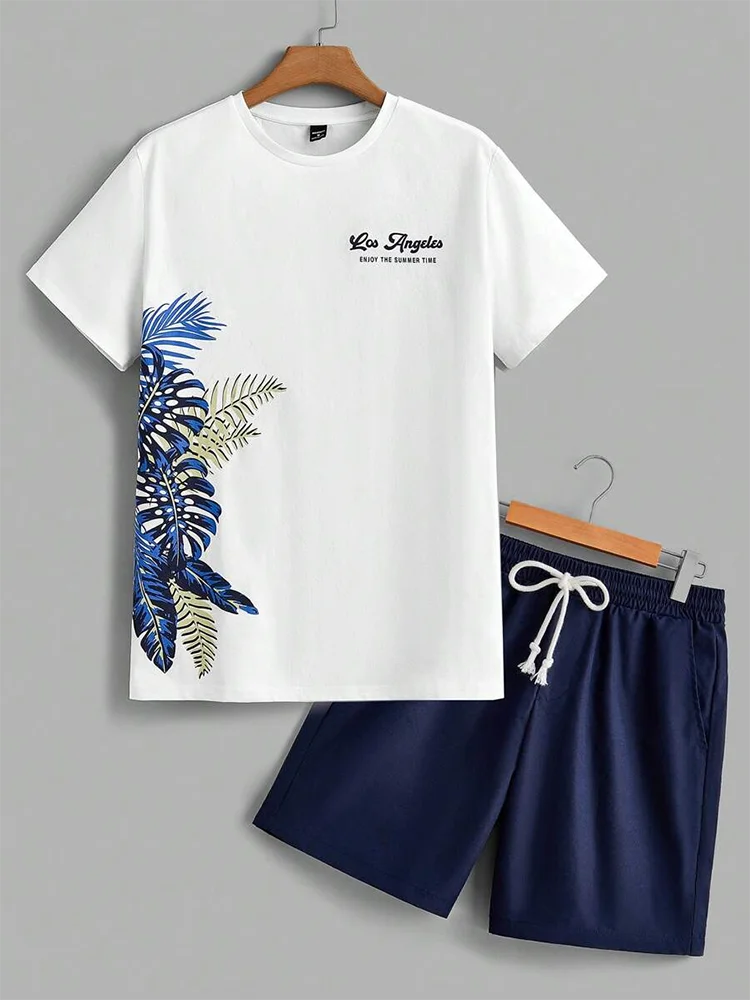Summer Two-Piece Set – Short Sleeve Shirt & Shorts